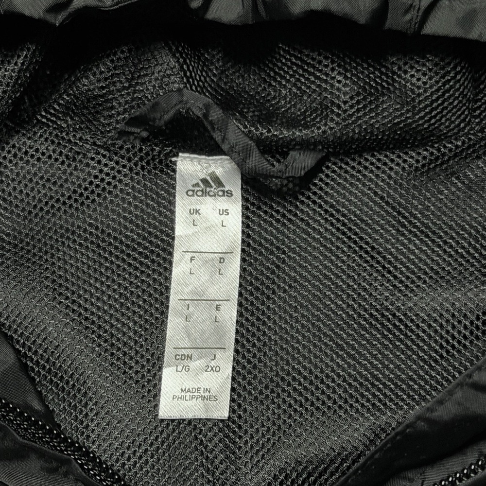 Adidas Core 18 Rain Jacket Windbreaker Soccer Patch Black White Men's Large READ - Picture 6 of 12